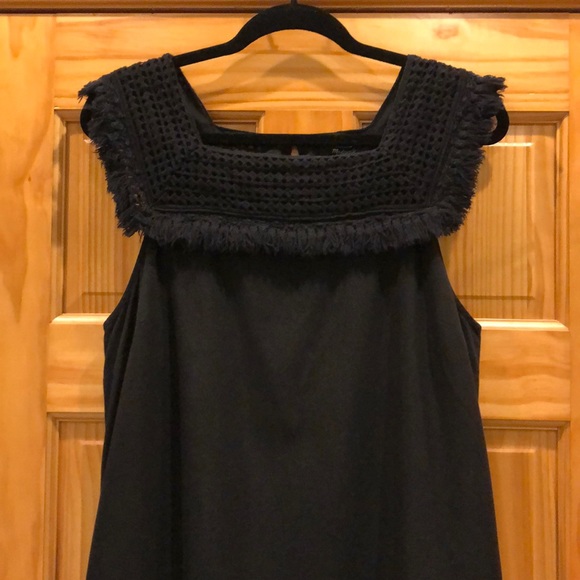 MADEWELL Black Sundream Crochet Fringe Shift Dress - Picture 4 of 7